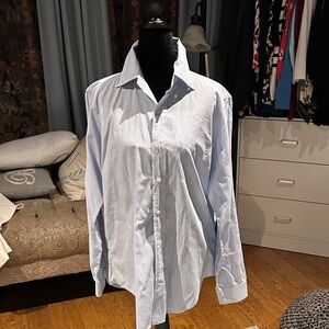 Classic Blue Men's Casual Button Down Shirt